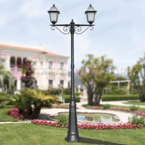 LIBERTI LAMP linea GARDEN Artemide Antracite Lampione H. 255 A 2 Luci Per Esterno Classico Lanterne Quadrate