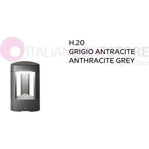 Gea Luce Srl Janet Lampioncino Moderno H. 20 Cm Da Esterno Ip54 Illuminazione Design Grigio Antracite