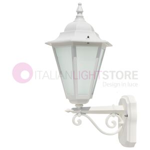 LIBERTI LAMP linea GARDEN Dafne Bianco Lanterna A Parete Esagonale Classica Per Esterno Giardino