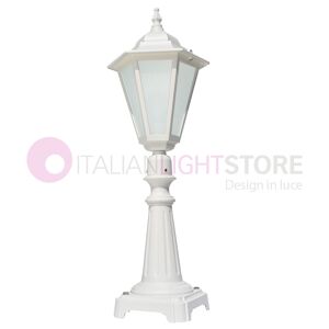 LIBERTI LAMP linea GARDEN Dafne Bianco Luce Da Cancello H.79 Esagonale Classica Per Esterno Giardino