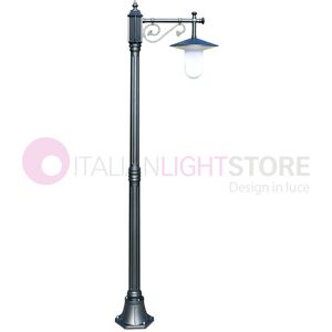 LIBERTI LAMP linea GARDEN Kairos Antracite Lampione H.193 Da Esterno Giardino Con Piattino D.30