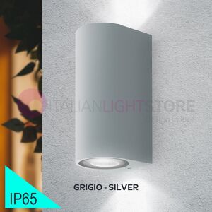 BOT Lighting Cordova2 Grigio Faretto Da Esterno Doppia Emissione Design Moderno Gu10 Ip65