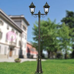 LIBERTI LAMP linea GARDEN Aryel Lampione H.218 A 2 Luci Per Esterno Lanterne Classiche Quadrate