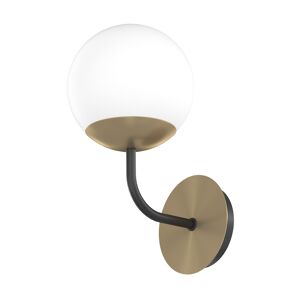 Top Light Illuminazione Clear Lampada Da Parete A 1 Luce Sfera In Vetro Bianco