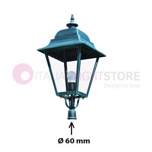 LIBERTI LAMP linea GARDEN Elettra Maxi Lanterna Quadrata Con Attacco Per Palo D.6 Esistente Per Esterno Giardino