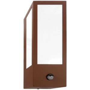 LEDDIRETTO Applique Flute con Sensore Movimento E27 Mattone (Ruggine - Corten)