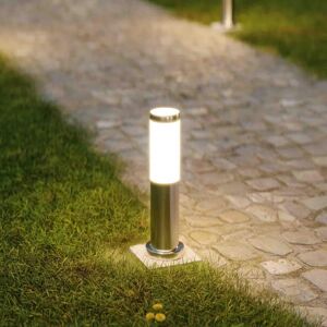 LEDDIRETTO Paletto da Giardino 40cm, Acciaio INOX, IK06, IP54, Base E27