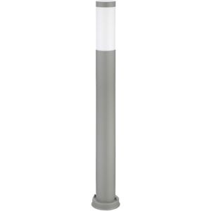 LEDDIRETTO Paletto da Giardino 100cm, acciaio INOX, GRIGIO, IK06, IP54, base E27