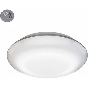 Steinel Plafoniera LED moderno da esterno DL vario quattro, argento Ø 31 cm, luce calda, 1000 LM  IP54