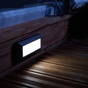 Inspire Faretto fisso da incasso LED integrato Bronson rettangolare nero, foro incasso 3.15 cm