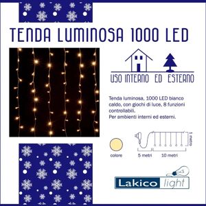 Leroy Merlin Tenda Luminosa 1000 LED Bianco Caldo