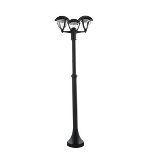 Intec Palo LED per esterno MEGAN nero a 3 luci 12W 4000K (luce naturale) 190 cm. IP44