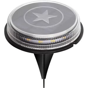 Faretto segnapassi Led 0,6W Argento con pannello solare IP66 Bianco caldo 3200K con sensore crepuscolare e di movimento Aigostar