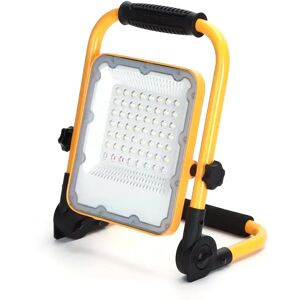 Faro Led da lavoro portatile 30W Nero e giallo Alimentazione a batteria IP65 Bianco freddo 6500K Dimmerabile Aigostar