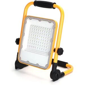 Faro Led da lavoro portatile 50W Nero e giallo Alimentazione a batteria IP65 Bianco freddo 6500K Dimmerabile Aigostar