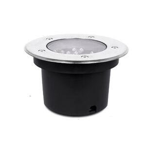 Segnapasso carrabile Led 9W da incasso Rotondo Argento satinato IP65 Bianco freddo 6000K Wisdom