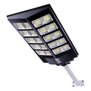 Lampione stradale Led 300W Nero con pannello solare IP66 Bianco freddo 6500K con sensore crepuscolare e di movimento Wisdom