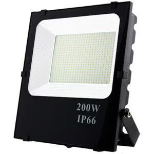 Faro proiettore Led 200W Nero da esterno IP65 Bianco Caldo 3000K M LEDME