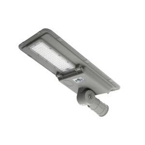 Lampione stradale Led 100W Grigio con pannello solare IP65 Bianco caldo 2700K con sensore crepuscolare e di movimento M LEDME