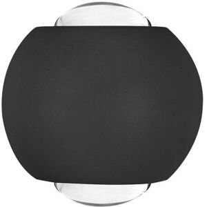 V-Tac Vt-2502 Lampada Applique Led 2w Da Parete Sferica Doppio Fascio Luminoso 3000k Colore Nero Ip54 - Sku 10584