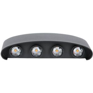 V-Tac Vt-848 Lampada Applique Led Da Parete 7w Doppio Fascio Luminoso Corpo Nero 4000k Ip65 - 218620