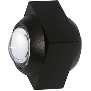 V-Tac Vt-2503 Lampada Applique Led 2w Da Parete Quadrata Doppio Fascio Luminoso 4000k Colore Nero Ip54 - Sku 23030