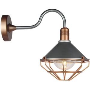 V-Tac Vt-720r Lampada Led Da Parete Forma Lanterna Vintage In Vetro Portalampada E27 Ip65 E Finiture In Bronzo - 8973