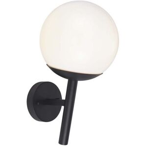 V-Tac Vt-1224  Portalampada E27 Sfera Opale Lampada Obliqua Applique Da Giardino Colore Nero 200mm Ip44 - 11824