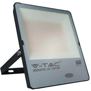 V-Tac Pro Vt-272 Faro Led 200w Chip Samsung Smd Con Sensore Crepuscolare Alta Luminosità Bianco Freddo 6500k Slim Alluminio Nero Ip65 - Sku 20183