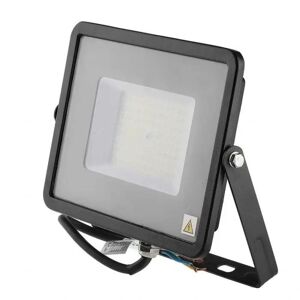 V-Tac Pro Vt-56-B-N Faro Led 50w Slim Alluminio Nero Chip Samsung Smd Alta Luminosità 115lm/w Bianco Freddo 6500k - Sku 21761