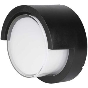 V-Tac Vt-827 Lampada Led Rotonda 12w Diffusore Semicerchio Nero Da Esterno Luce Bianco Caldo 3000k Ip65 - Sku 218537