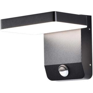 V-Tac Vt-11020 Lampada Led Da Parete Con Sensore Pir Faro 17w 150lm/w Illuminazione Facciate Quadrato Colore Nero 3000k Design Moderno Ip65 Sku 2948