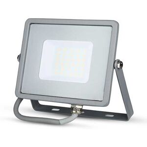 V-Tac Pro Vt-30 Faro Led 30w Slim Alluminio Grigio Chip Samsung Smd Bianco Naturale 4000k - Sku 455