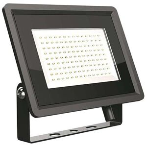 V-Tac Vt-49104 Faro Led Floodlight 100w Smd 87lm/w 110° Bianco Naturale 4000k Slim Alluminio Nero Ip65 - Sku 6722