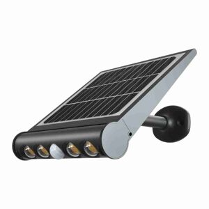 V-Tac Vt-11108 Lampada Led Solare Da Giardino 8w Con Pannello Solare Da Esterno Con Sensore Pir Movimento 6400k Ip65 Sku 6850