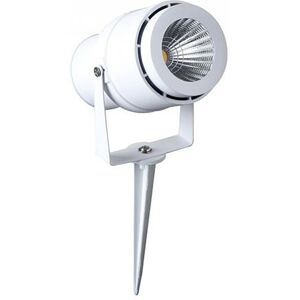 V-Tac Vt-857 Picchetto Giardino Led Cob 12w Orientabile Corpo Bianco Ip65 Luce Verde - Sku 7549