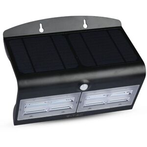 V-Tac Vt-767-7 Lampada Led 7w Pannello Solare Esterno Ip65 + Sensore Pir Colore Nero - Sku 8279