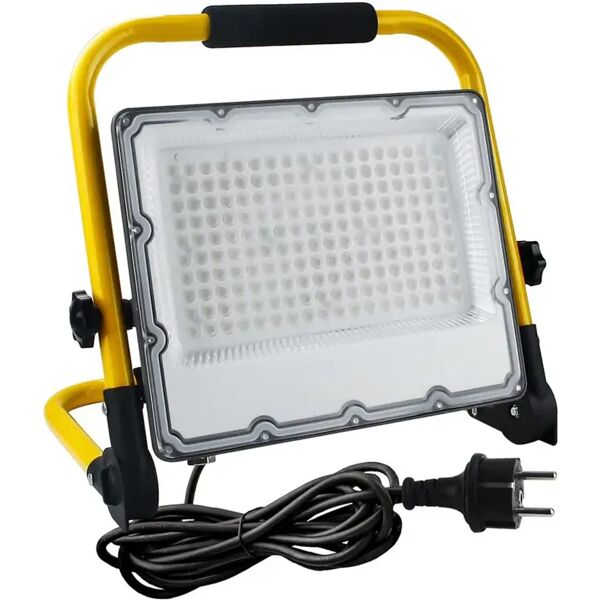 faretto da lavoro led 100w esterno ip65 orientabile cavo 2mt