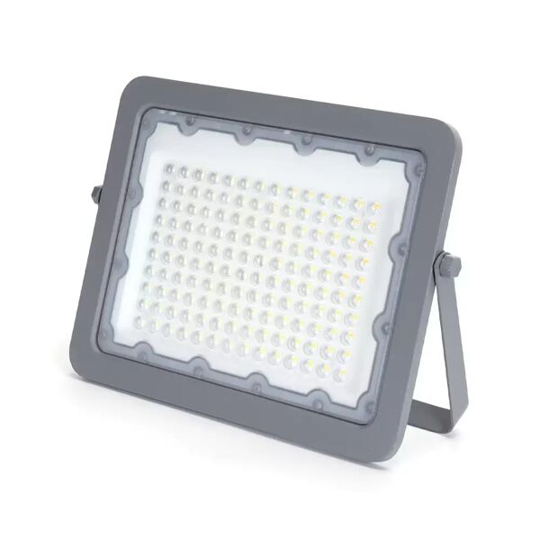 faro proiettore led 100w grigio da esterno ip65 bianco neutro 4000k aigostar