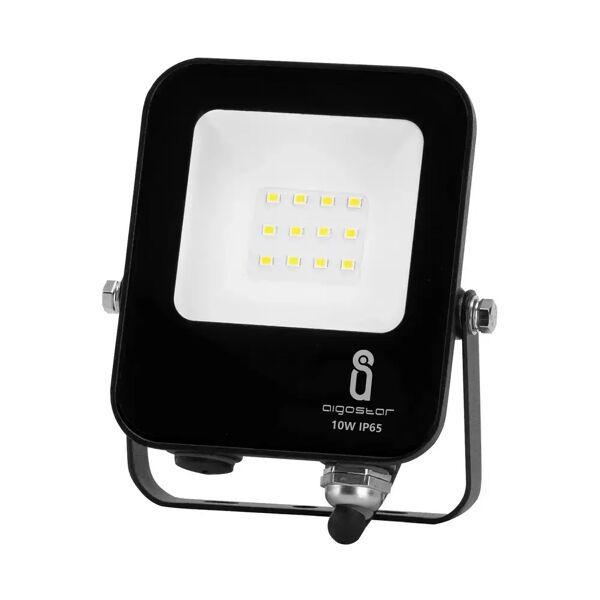 faro proiettore led 10w nero da esterno ip65 bianco freddo 6500k aigostar