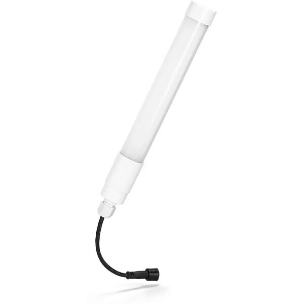 mini tubo led da parete o da soffitto 4w bianco con pannello solare e sensore crepuscolare da 23,5 cm temperatura colore regolabile con telecomando aigostar