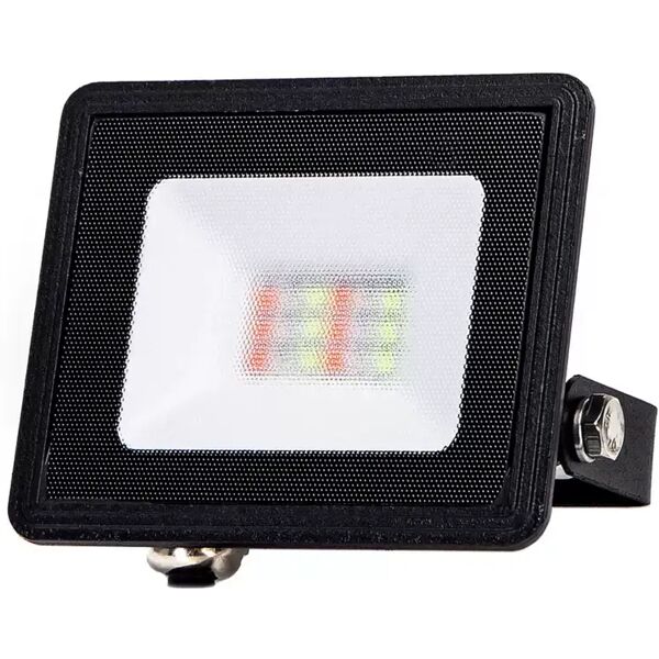 faro proiettore led 10w nero da esterno ip65 rgb luce regolabile e dimmerabile con telecomando aigostar