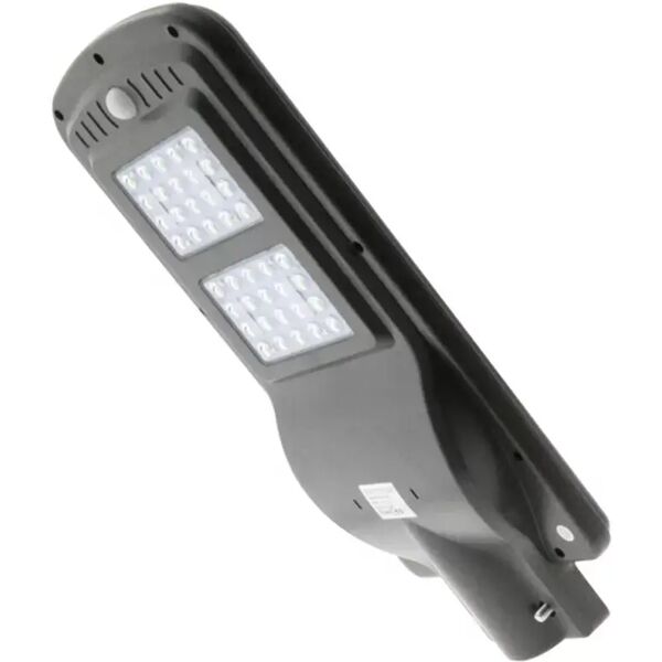 lampione stradale led 40w nero con pannello solare ip65 bianco freddo 6000k con sensore crepuscolare e di movimento m ledme