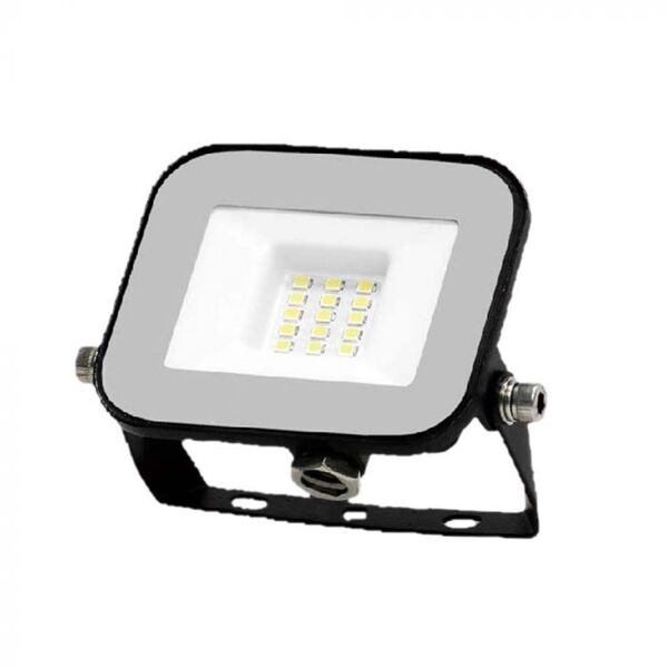 v-tac pro vt-44010 faro led 10w proiettore chip samsung corpo nero e vetro grigio luce 4000k ip65 - 9899