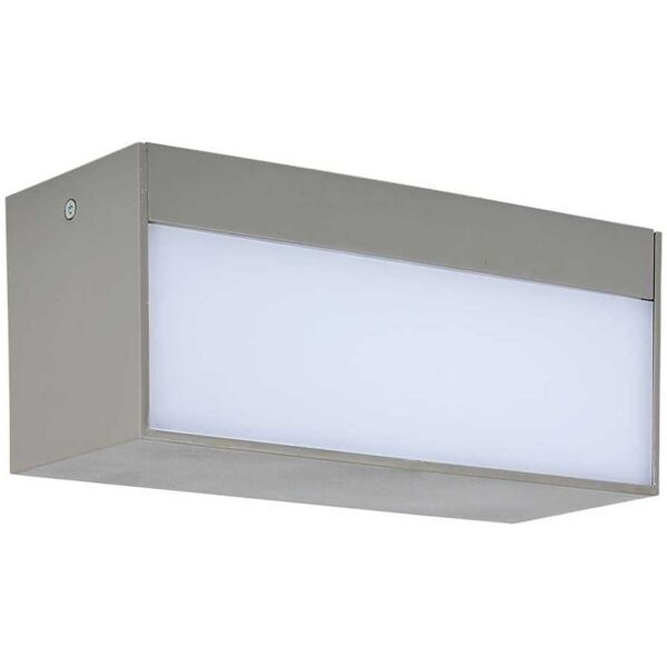 v-tac lampada led da parete  12w luce soffusa doppio fascio up/down 110° da muro rettangolare esterno ip65 vt-8057 6400k sku 218244