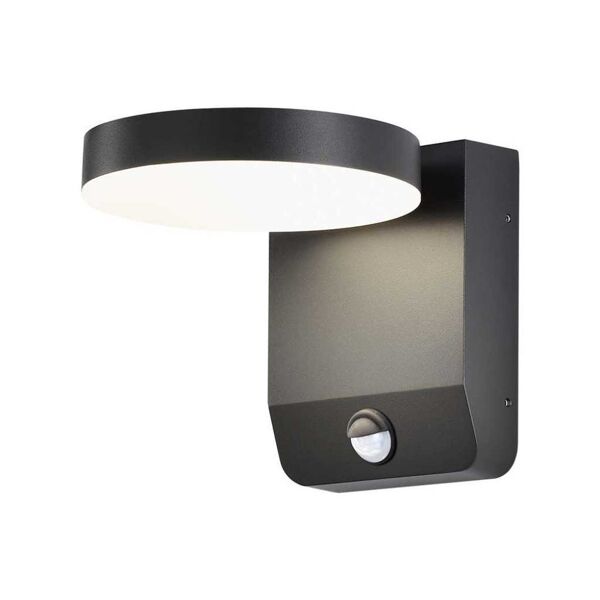 v-tac vt-11020 lampada led da parete con sensore movimento faro 17w 150lm/w illuminazione pareti colore nero 3000k design moderno ip65 sku 2956