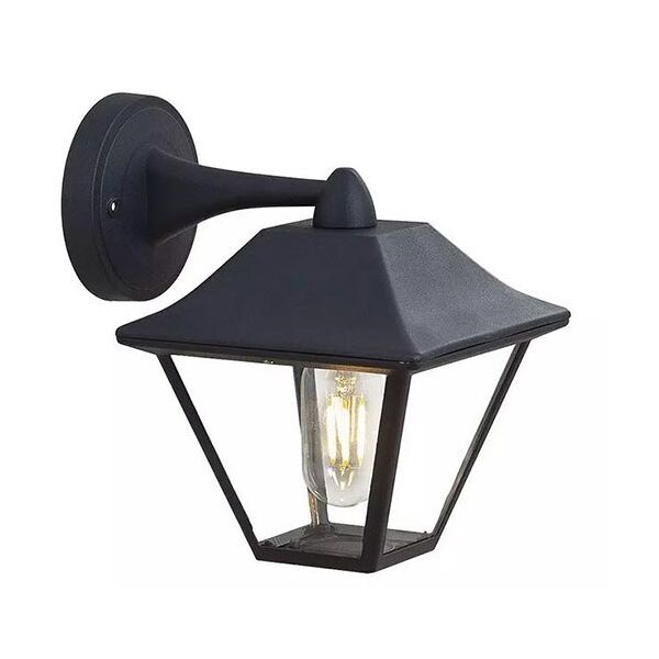 v-tac vt-843 portalampada lanterna da giardino wall lamp facing down corpo alluminio nero ip44 e27 - sku 8686