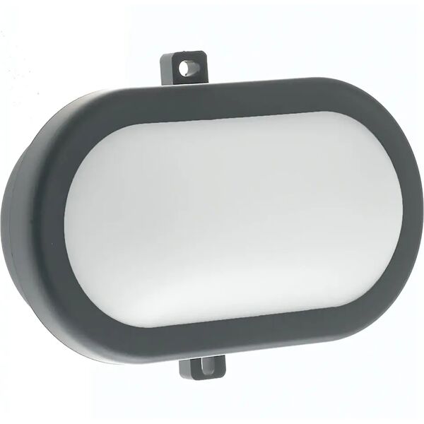 tecnomat plafoniera extra led 10w ip54 ovale grigio antracite