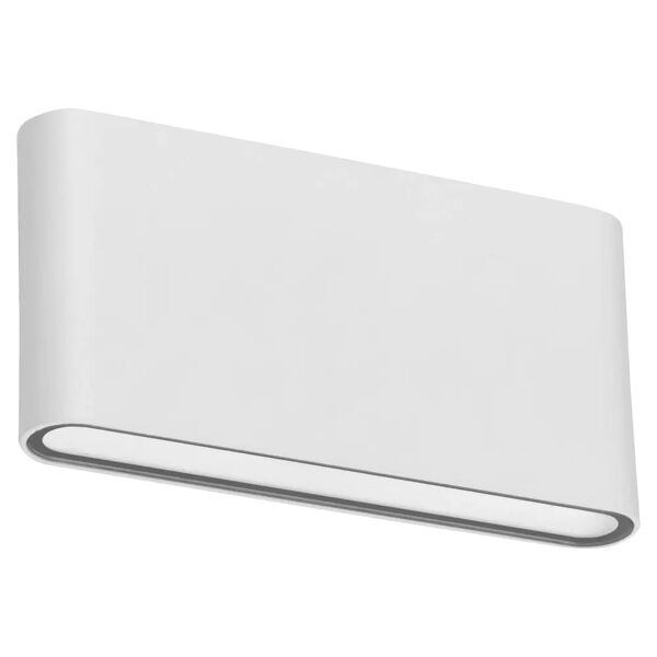 vivida lampada esterno slim tonda media led 12w in alluminio bianca
