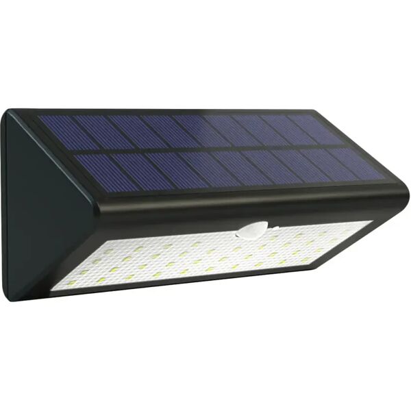 tecnomat applique solare eagle 6w 450 lumen 6000k luce fredda 2 sistemi di illuminazione nera ip44